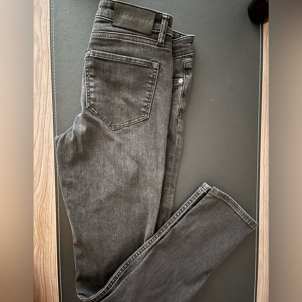 All Saints Dark Gray Skinny Jeans